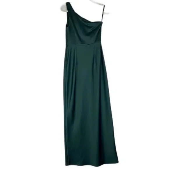 green emerald velvet dress Green Bridesmaid Dress 2021 Cowl Neck Chiffon Maxi Slip Dress with Slit Burgundy / 2